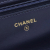 Chanel AB Chanel Blue Navy with White Tweed Fabric 19 Wallet On Chain Italy