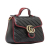 Gucci B Gucci Black with Red Calf Leather GG Marmont Torchon Satchel Italy