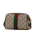 Gucci B Gucci Brown Beige Coated Canvas Fabric Mini GG Supreme Ophidia Crossbody Italy