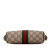 Gucci B Gucci Brown Beige Coated Canvas Fabric Mini GG Supreme Ophidia Crossbody Italy