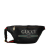 Gucci AB Gucci Black Calf Leather Grained skin Logo Belt Bag Italy