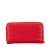 Bottega Veneta B Bottega Veneta Red Calf Leather Intrecciato Zip Around Long Wallet Italy