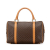 Celine B Celine Brown Coated Canvas Fabric Macadam Boston Bag Italy