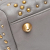 Christian Dior B Dior Gray Lambskin Leather Leather Small Lambskin Cannage Studded Supple Lady Dior Italy