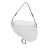 Christian Dior B Dior White Calf Leather Medium Saddle Bag Italy