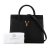 Versace AB Versace Black Calf Leather Large Grained skin Virtus Top Handle Italy