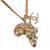 Chanel AB Chanel Gold Gold Plated Metal CC Faux Pearl and Africa Pendant Necklace France