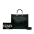 Fendi B Fendi Black Calf Leather Medium Sunshine Shopper Tote Italy