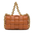 Bottega Veneta AB Bottega Veneta Orange Calf Leather skin Intrecciato Padded Chain Cassette Satchel Italy