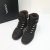 Chanel Nubuck Tweed Lace-Up Combat Boots