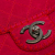 Chanel B Chanel Red Suede Leather Stitched Single Flap Italy