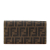 Fendi B Fendi Brown Canvas Fabric Zucca Long Wallet Italy