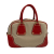 Prada Bowler Shoulder Bag Canapa Canvas Bicolor