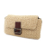 Fendi B Fendi Brown Beige Raffia Natural Material Crochet Baguette Satchel Italy