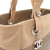 Chanel B Chanel Gold with Brown Beige Coated Canvas Fabric Small Paris-Biarritz Tote Italy