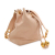 Chanel B Chanel Brown Light Beige Lambskin Leather Leather CC Lambskin Bucket France