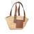 Loewe B LOEWE Brown Beige Raffia Natural Material Small Basket Tote Spain