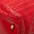 Christian Dior B Dior Red Calf Leather Medium Woven Soft Lady Dior Italy