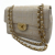 Chanel Classic Single Flap Small Chocolate bar Nylon Fabric 2-Ways Flap Bag Champagne Gold-tone