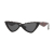 Valentino Garavani Black frame Red iconic logo Lucite sunglasses