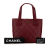 Chanel B Chanel Red Burgundy Lambskin Leather Leather CC Lambskin Wild Stitch Handbag France