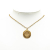 Chanel B Chanel Gold Gold Plated Metal CC Round Pendant Necklace France