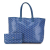 Goyard AB Goyard Blue Coated Canvas Fabric Goyardine Saint Louis PM France