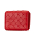 Bottega Veneta B Bottega Veneta Red Calf Leather Intrecciato Trifold Wallet Italy