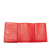 Bottega Veneta B Bottega Veneta Red Calf Leather Intrecciato Trifold Wallet Italy