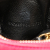 Saint Laurent AB Saint Laurent Pink Suede Leather and Calfskin Jamie Cube Charm Pouch Italy