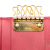 Prada B Prada Pink Saffiano Leather Key Holder Italy