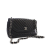 Chanel B Chanel Black Calf Leather CC Chevron skin Round Flap Italy