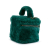 Chanel AB Chanel Green Fur Natural Material Small Quilted Shearling Vanity Case Italy