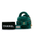 Chanel AB Chanel Green Fur Natural Material Small Quilted Shearling Vanity Case Italy