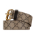 Gucci B Gucci Brown Beige Coated Canvas Fabric GG Supreme Kingsnake Belt Italy