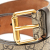 Gucci B Gucci Brown Beige Coated Canvas Fabric GG Supreme Kingsnake Belt Italy