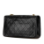 Chanel B Chanel Black Lambskin Leather Leather CC Quilted Lambskin Full Flap France