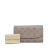 Louis Vuitton AB Louis Vuitton Brown Taupe Calf Leather Monogram Mahina Iris Long Wallet France