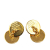 Hermès B Hermès Gold Gold Plated Metal Selle Bijouterie Fantaisie Cufflinks France