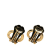 Christian Dior B Dior Gold Gold Plated Metal Gold-Tone CD Clip-On Earrings Italy