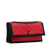 Chanel AB Chanel Red with Black Canvas Fabric Medium Quilted Lambskin Grosgrain Two Tone Flap Bag Italy