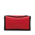 Chanel AB Chanel Red with Black Canvas Fabric Medium Quilted Lambskin Grosgrain Two Tone Flap Bag Italy