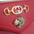 Gucci AB Gucci Red Calf Leather Medium Rajah Crossbody Italy