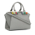 Fendi AB Fendi Gray Calf Leather Mini Studded 3Jours Satchel Italy