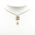 Chanel AB Chanel Silver with Brown Light Brown Gold Plated Metal CC Faux Pearl Pendant Necklace Italy