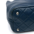 Chanel B Chanel Blue Navy Caviar Leather Leather CC Quilted Caviar Chain Tote France