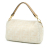 Fendi AB Fendi White Fur Natural Material Small Zucca Shearling Baguette Satchel Italy