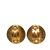 Chanel B Chanel Gold Gold Plated Metal CC Round Clip On Earrings France