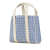 Bvlgari B Bvlgari Blue with White Denim Fabric Mini Logomania Tote Bag Italy