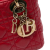 Christian Dior B Dior Red Lambskin Leather Leather Mini Lambskin Cannage Lady Dior Italy